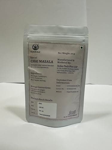 TeaWale Special Chai Masala | Ready-to-Use Masala Powder for Tea | Authentic Indian Spice Blend | Rich Aroma & Flavour | 50 g Pouch | Pack of 1 4