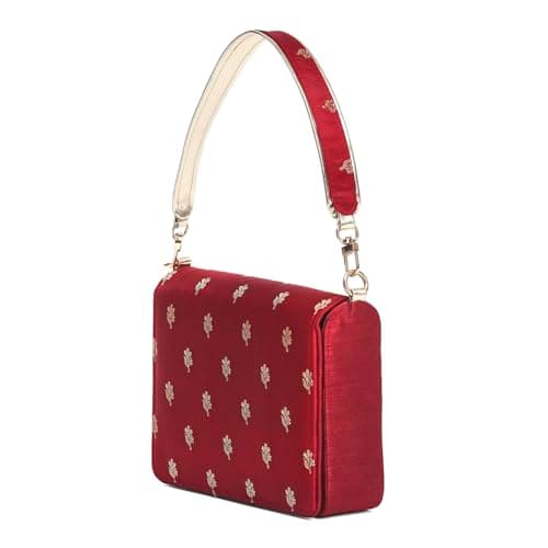 Biba Women Red Polycotton Clutch_FREE SIZE 2