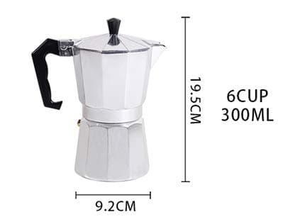 THW Aluminium Italian Espresso Coffee Maker/Filter Coffee Maker Percolator for 6 Cups of Coffee- Moka Pot, 300 ML 3