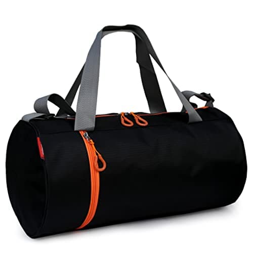 Sfane Gym Bags for Men with Separate Shoe Compartment Sports Gym Bag for Women Duffle Bags for Gym, Duffel Bags Sports Bag - Orange & Black 2