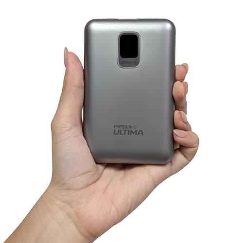 Eveready Ultima Power Bank PB 20, 10,000mAh, 22.5W Fast Charging, Dual Output, USB-C & USB-A, Overcharging Protection, Compatible with iPhone, Android & Qi Devices, Includes Cable & Warranty, Black