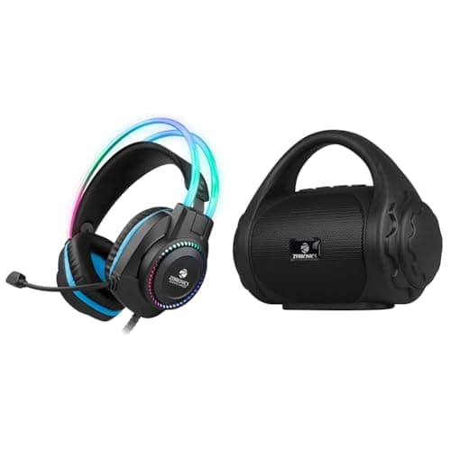 ZEBRONICS Jet PRO Premium Wired Gaming On Ear Headphone with LED for Headband + earcups, 40mm Neodym