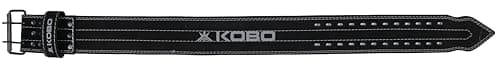 Kobo 10 mm Prong Gym Belt For Weight Lifting Fitness, Seude Leather, 4” Wide Back Support, 8 Adjustable Dual Holes, Powerlifting Bodybuilding Deadlift Squat Workout Strength Training, Men Women WTB-05 6