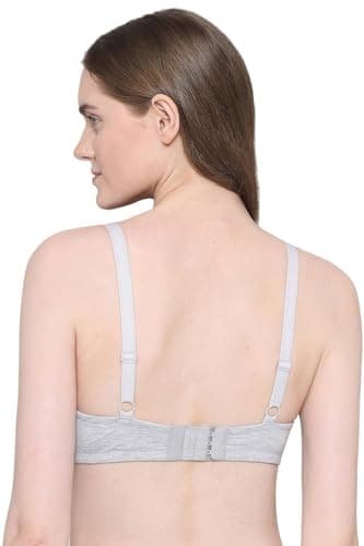 Wacoal Women’s Basics Essentials|Padded|Non-Wired|3/4th Cup|Everyday Wear|Cotton Blend|T-Shirt Bra Grey (38B) 3