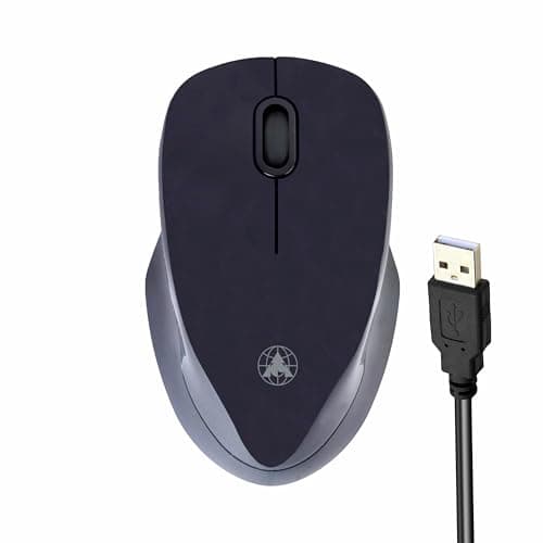 ProDot ProSeries USB Wired Mouse - Ergonomic Design, Precise Tracking, Universal Compatibility - Ideal for PC, Mac, Gaming, and Office Use (195, Black)