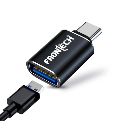 FRONTECH USB Converter USB 3.0 to Type C OTG Adaptor, 5Gbps High Speed Data Transfer, Thunderbolt to USB Adapter, Compatible for All Type C Devices,Smartphone, Laptops, Tablets, Chargers, MacBook