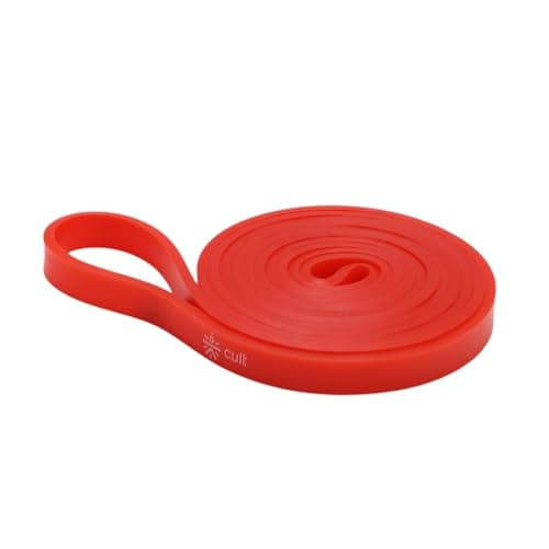 Cult Red Resistance Band (7–15 kg) Stretching, Pull-Ups, Strength Training, Yoga, Pilates & Home Workout Band for Men & Women