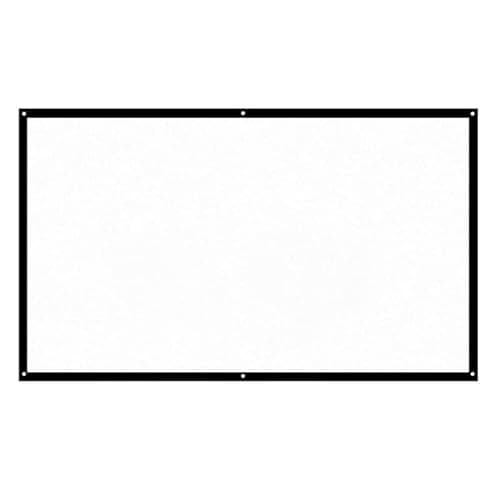 SAVSOL 60 Inch Portable Projector Screen HD 16:9 White Video Projection Foldable Eyelet for Home Theater Movies Indoors Outdoors M+9 2