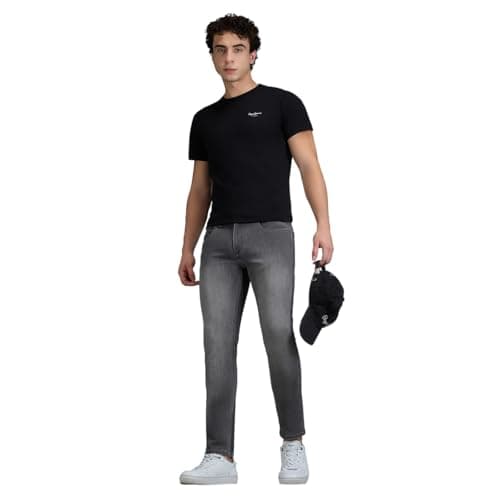 Men Grey Mid Rise Slim Fit Stretchable Jeans