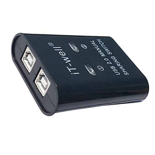 Club Bollywood®Portable 2 in 1 Out Splitter USB Printer Sharing Device Hub Plug and Play 4