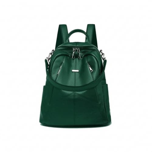 ProArch Anti-Theft Cross Leather Backpack & Purse for Women | Shoulder Bag for Women and Girls | College Bag for Girls | Multipurpose Travel backpack| Durable | Convertible (Green)