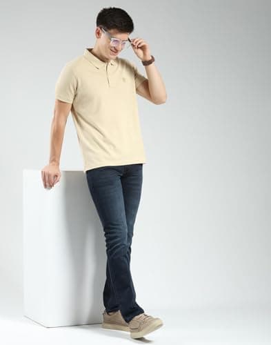 Monte Carlo Men's Regular Fit Solid Polo T-Shirt | Half Sleeve | Collared Neck | Casual Wear T Shirt for Men's Camel Brown L (Pack of 1) 5