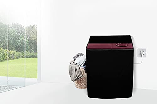 Stylista Polyester Waterproof Washing Machine Cover Compatible for LG 11 KG Semi-Automatic Top Loading P1155SKAZ Black 2