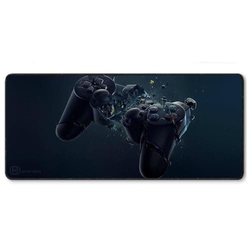 OIVO INDIA Gaming Mouse Pad, Large Extended Desk Mouse Pad, Non-Slip Spill-Resistant Mousepad Anti-Fray Stitched Edges for Gamer/Office/Home 600 x 300mm (Black)