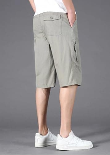 Lymio Men Shorts || Men Shorts Cotton Casual (Shorts-32-Light Grey-S) 5