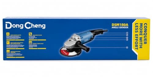 DongCheng Angle Grinder 7" | 2200W | 180mm Wheel Diameter | 8300 RPM | Best For Industrial Heavy Usage | 1 x Pair Of Carbon Brush | 1 x Auxiliary Handle | 1 x Wrench | 1 x Wheel Guard | DSM180A | 5