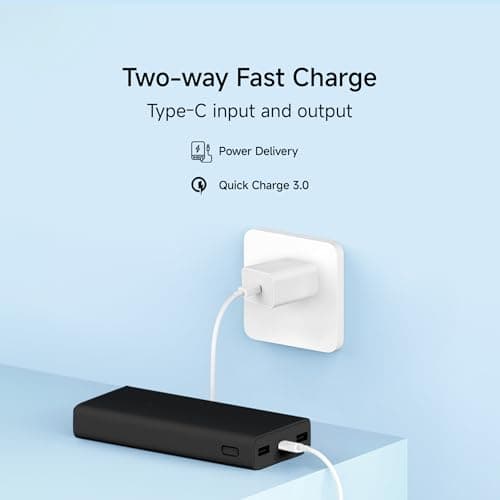 Xiaomi Power Bank 4i 20000mAh 33W Super Fast Charging PD |Smart 12 Layer Protection|Type C Input & Output|Triple Output Ports|Supports Android,Apple, Tablets, Earbuds,Watch(MI Powerbank),Black 5
