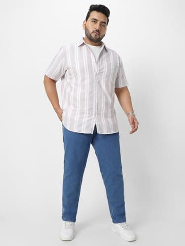 Urbano Plus Men's Light Blue Regular Fit Denim Jeans Stretchable (plusepsjeanp-lblu-44) 5