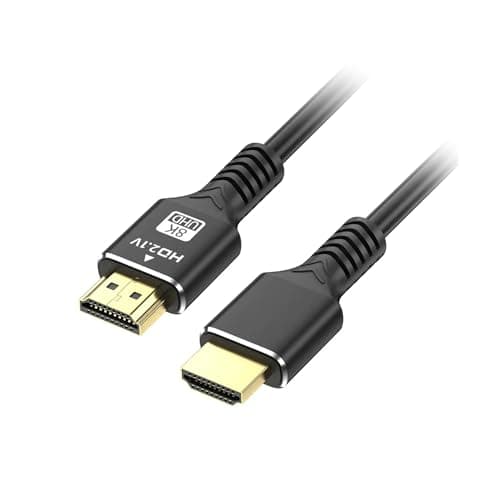 EVM 8K HDMI 2.1 Cable – 3M Ultra High Speed 48Gbps, 8K@120Hz & 4K@144Hz, eARC, 3D, Tangle-Free, Durable, Compatible with PS5, Xbox, PC, TV, Projector – 1 Year Warranty (EVM-8KHDMI-01)