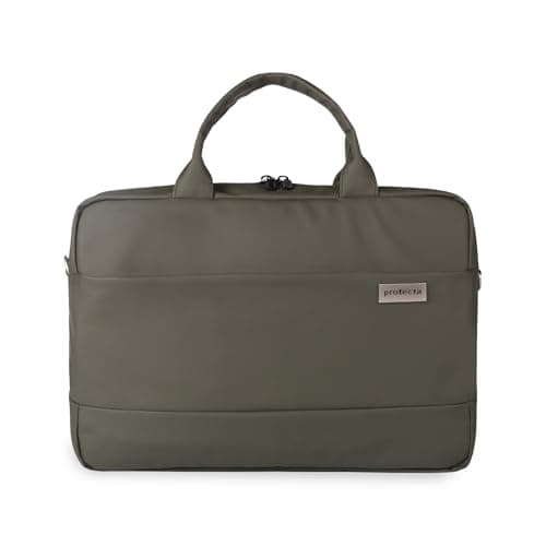 Protecta Conquest Laptop Office Bag | Green | For MacBook & Laptops | Messenger Shoulder | Office Work | Premium Vegan Leather | Made in India | Lightweight | Durable