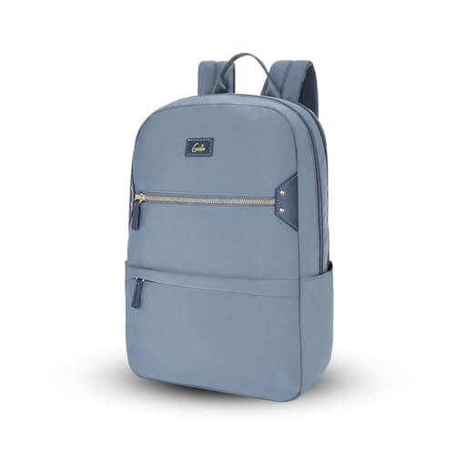 Genie Brooklyn Laptop Backpack for 15.6 Inch Laptop, Blue | Spacious College & Office Backpack for Women & Girls
