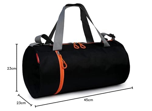 Sfane Gym Bags for Men with Separate Shoe Compartment Sports Gym Bag for Women Duffle Bags for Gym, Duffel Bags Sports Bag - Orange & Black 6