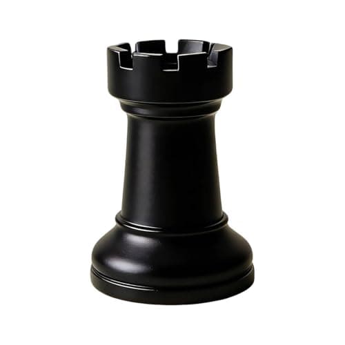 SNAPPSY Minimalist Design Chess Rook Pen Holder Creative Design Castle Chess Piece Writing Utensil Cup Multi-Functional for Students, Study Room, Office, Black