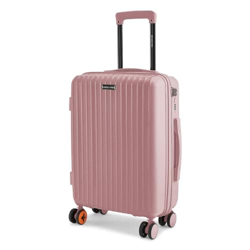 Nasher Miles Pondicherry Hard-Sided Polypropylene Cabin Luggage 20 inch | 55cm | 8 Wheels Small Trolley Bag for Travel | Suitcase (Rose Gold)