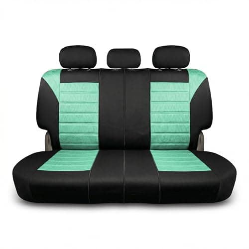 FH Group Premium 3D Air Mesh Seat Covers Full Set w. Gift (Orange/Black) - Universal Fit for Cars, Trucks & SUVs