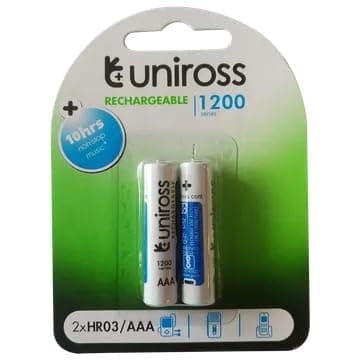 Rechargeable Batteries Upto 1000 Times re useable (1200 Series AAA)