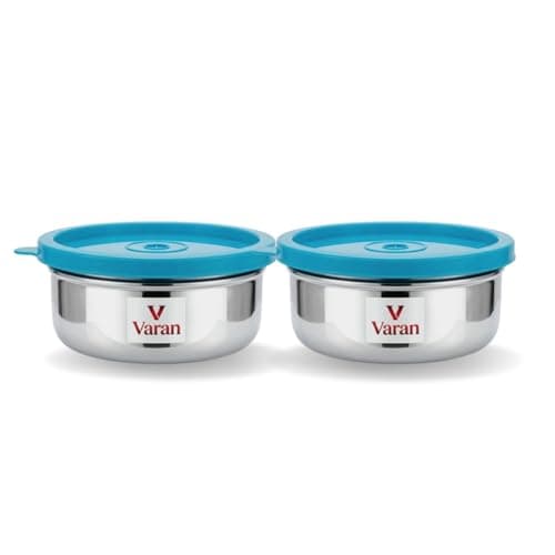 Varan Stainless Steel Airtight Food Storage Containers | Leak-Proof Kitchen Tiffin with BPA-Free Lids | Ideal for Office, School, and Fridge Storage