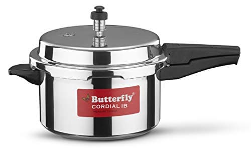 Butterfly Jet Elite Mixer Grinder, 750W, 4 Jars (Grey) & Cordial Induction Base Aluminium Pressure Cooker with Outer Lid, 5 Litres, Silver 5