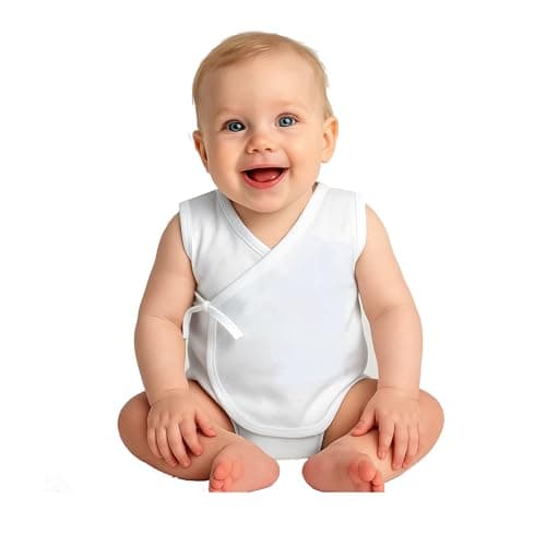 NAVTARANG Pure Cotton Clothes for New Born Baby Clothes 0-3 Months, Soft & Comfortable Babt Vest, for Boys & Girls, Pack of 1, New Born Baby Essentials 2