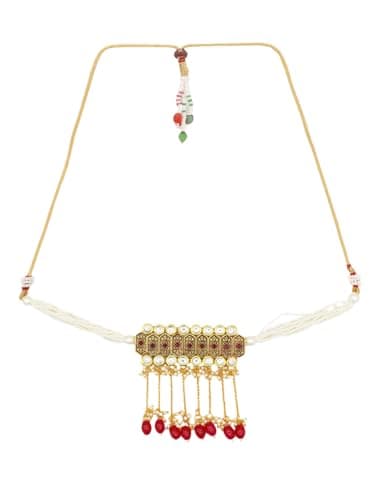 ASMITTA Stunning Gold Plated Jewellery Set for Women - NS1000SBGLDSB0 2