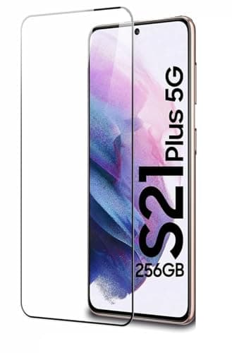 JGD PRODUCTS 100% Fingerprint Unlock Military-Grade Gorilla Tempered Glass for Samsung Galaxy S21 Plus with Edge to Edge Coverage - Case Friendly, Anti-scratch and Bubble free With installation kit