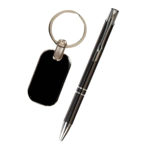 Personalized Keychain With Pen Silver,Custom Name Keychain,Engraved Keyring,Initial Keychain Anniversary Gift,Birthday Gift For All,Pen&Key Chain Gift Set For Gifting With Box,Name (Metal) 4