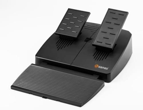 Sameo SV22 Racing Wheel with Pedals | 270° Steering Wheel | Paddle Shifters | Vibration Feedback | USB Racing Wheel for PS5 | PS4 | PS3 | Xbox One | Xbox Series X|S | Switch | Switch 2 & PC 4