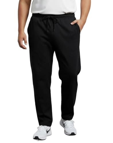 THE SOUTH STORE Men's Black Regular Fit Cotton Plus Size Track Pant | Daily, Gym & Sports Wear