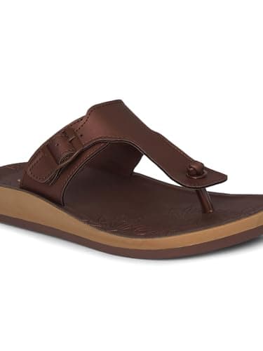 Bata Women's Casual Thong Slipper - Brown - (UK- 6) 5