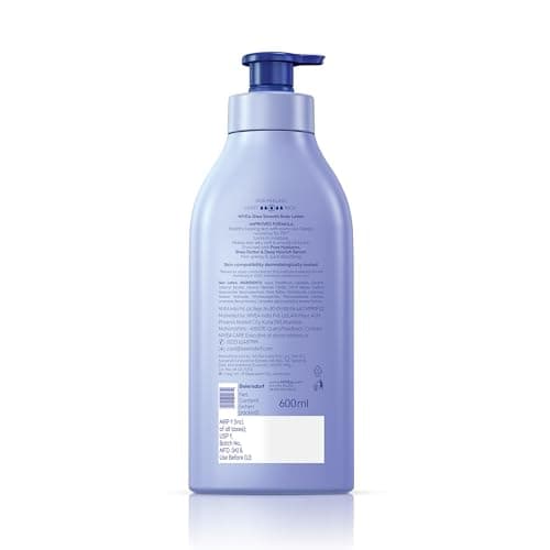 NIVEA Shea Smooth 600ml Body Lotion with Hyaluronic Acid & Deep Moisture Care | 72Hr Hydration | With Shea Butter | Non Greasy Formula for Smooth, Supple & Healthy Looking Skin | For Dry Skin 4