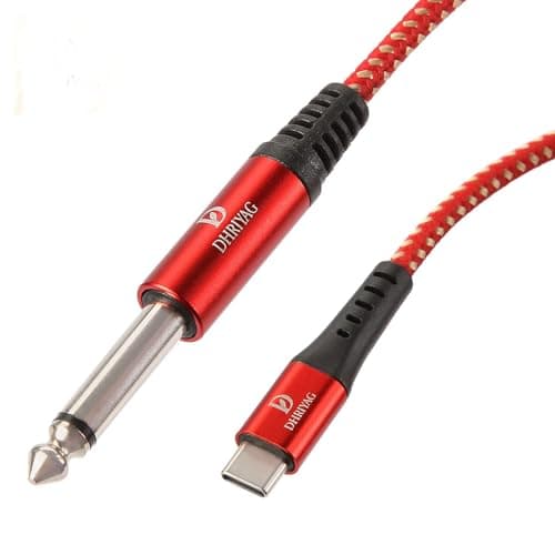 Dhriyag USB C to 6.35mm | Phone Laptop to Amplifier, Speaker, Headphone, Mixing Console | USB C to Mono Cable | Multicolour 2