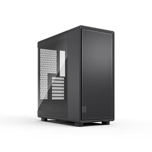 Fractal Design Epoch Black - Tempered Glass Light Tint - High Airflow PC Gaming Case - Mesh Front Panel - Three Momentum 12 Fans Included - Spacious Interior - ATX/mATX/ITX Support