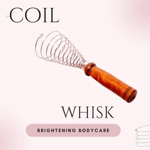 Wooden Handle Egg Beater Whisk | Stainless Steel Spring Coil Hand Blender | Manual Kitchen Whisk Mixer for Eggs, Coffee, Milk, Batter & Cream | Easy Grip Handle | Rust Resistant 4