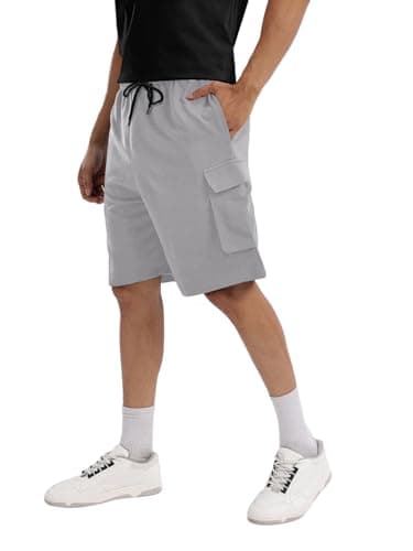 Pinkmint Mens Cotton Lycra Yoga Short Men Summer Running Gym Sports Shorts with Pockets Shorts for Men (Available in Plus Size)