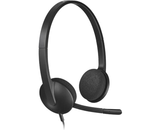 Logitech H340 Stereo Wired Over Ear Headphones with Mic with Noise-Cancelling, USB, Pc/Mac/Laptop - Black 2