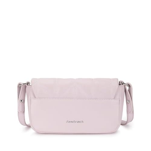 Fastrack Cloud Quilt Sling Bag for Women| Faux Leather Sling With Secure Flap Closure | Stylish Mini Bag With Organised Interior | Women's Handbags | Trendy Bags For Girls | Soft Sling Nag for Girls 5