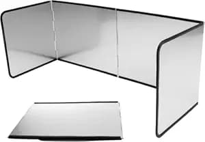 Foldable Stainless Steel Oil Splatter Guard for Gas Stove 4 Sided Adjustable Stove Splash Guard Wind Shield Kitchen Wall Oil Protector Heat Resistant Shield for Cooking, Frying Stove Induction