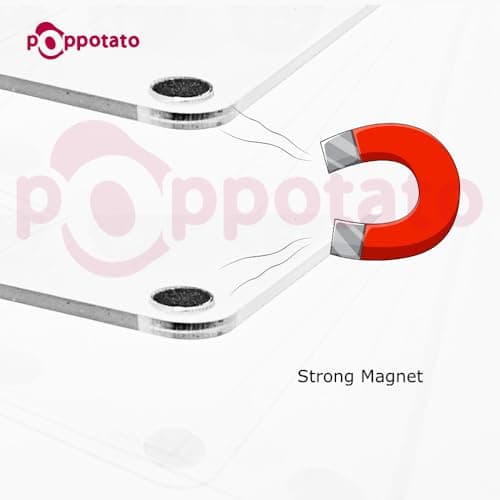 poppotato Acrylic Magnetic Picture Photo Frames | Vertical Strip for 3 Photos, Slim 6.5x2 inch | Photo Booth Frame | Personaliseable Gift - Pack of 2 Set 4