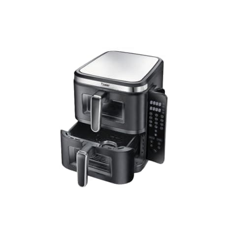 Prestige Air Duo 2850W AirFryer 12L Black|12 Preset Menu Options|Foldable Control Panel|See-through glass window|Vertically stacked dual baskets|80% less oil|1 Year Warranty 2