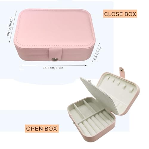 blinkNshop Personalised Jewellery Box Organiser For Women | Customized Jewellery Box | Personalized Jewellery Box, Pendant, Gift for Sister, Wife, Rakshabandhan, Rakhi & Anniversary, Birthday (Pink) 5